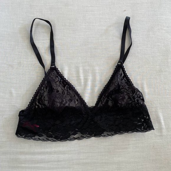 FREE ADD-ON: Material Girl Lace Bralette in Black Lace, sz: 34 - Picture 1 of 5